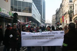 Cover Image for مظاهرة حاشدة ببروكسيل تضامنا مع الشعب الفلسطيني