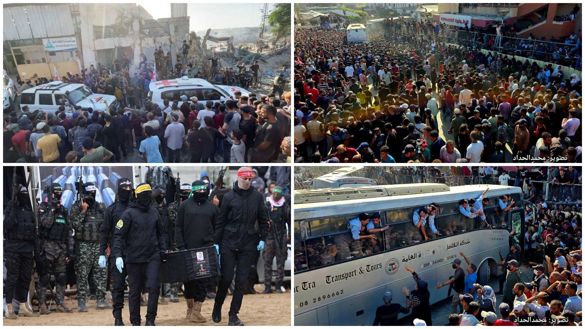 Cover Image for المقاومة تفي بالوعد.. تبادل أسرى بين الاحتلال والمقاومة في رابع أيام وقف الإبادة