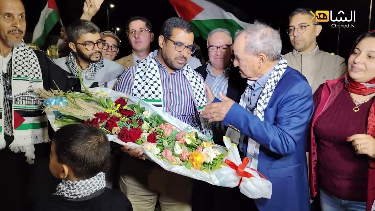 Cover Image for وجدة تستقبل ذ. عبد الحق بنقادى بحرارة بعد عودته من أسطول الصمود