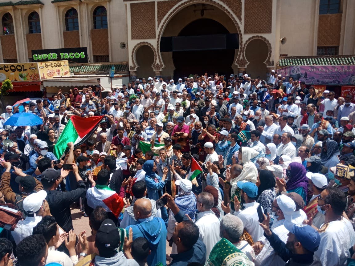 Cover Image for تقرير: الشعب المغربي ينظم 64 وقفة في 49 مدينة نصرة لفلسطين وإدانة للاحتلال (+صور)
