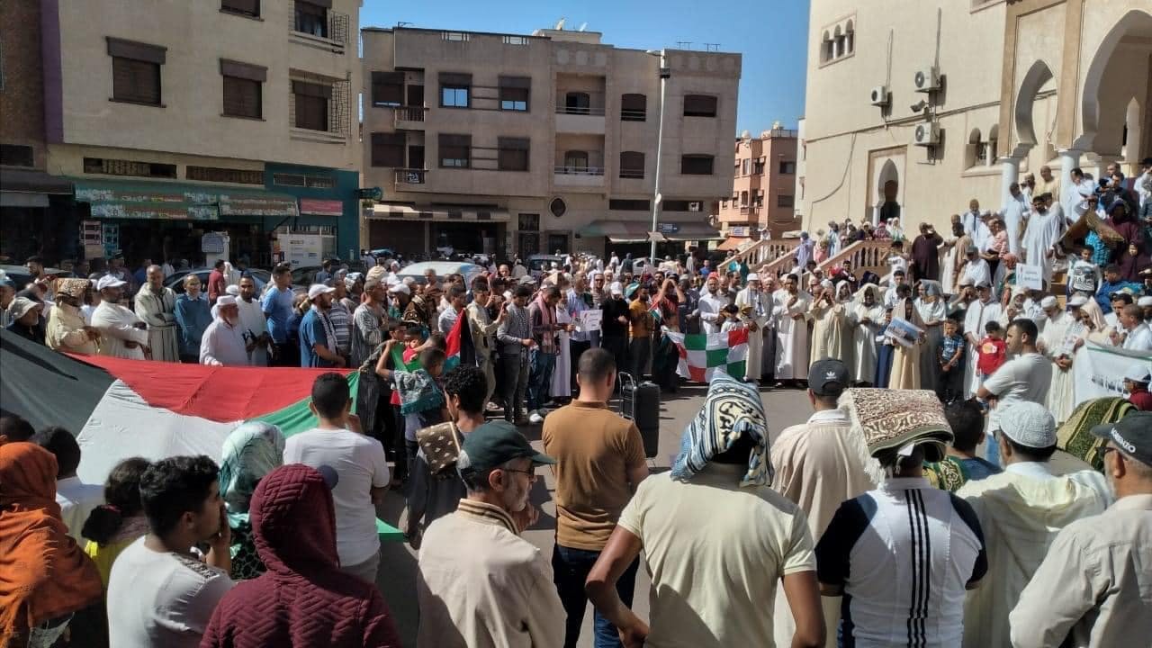 Cover Image for هيئة النصرة: أزيد من 30 تظاهرة بالمغرب نصرة للأقصى في جمعة الغضب (بلاغ)